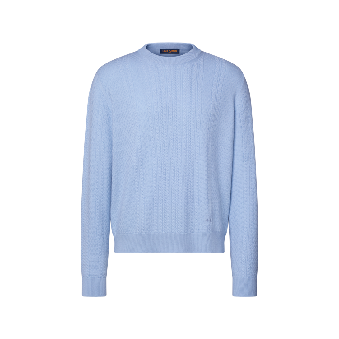 Cable Knit Wool-Cashmere Crewneck - Ready-to-Wear 1AKKR3 | LOUIS